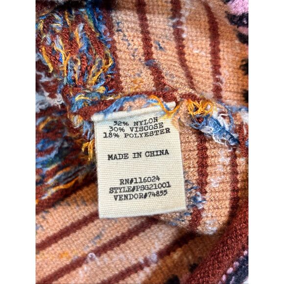 Gimmick The Buckle Mixed Yarn Reversible Mock Neck Keyhole Sweater S - Picture 12 of 12